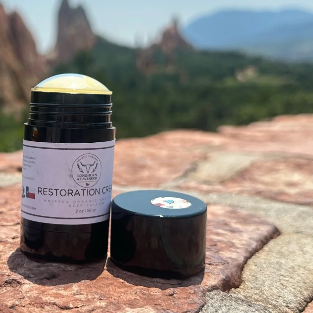 Longhorn Lavender Restoration Whipped Beef Tallow Cream & Reatauration Balm Set